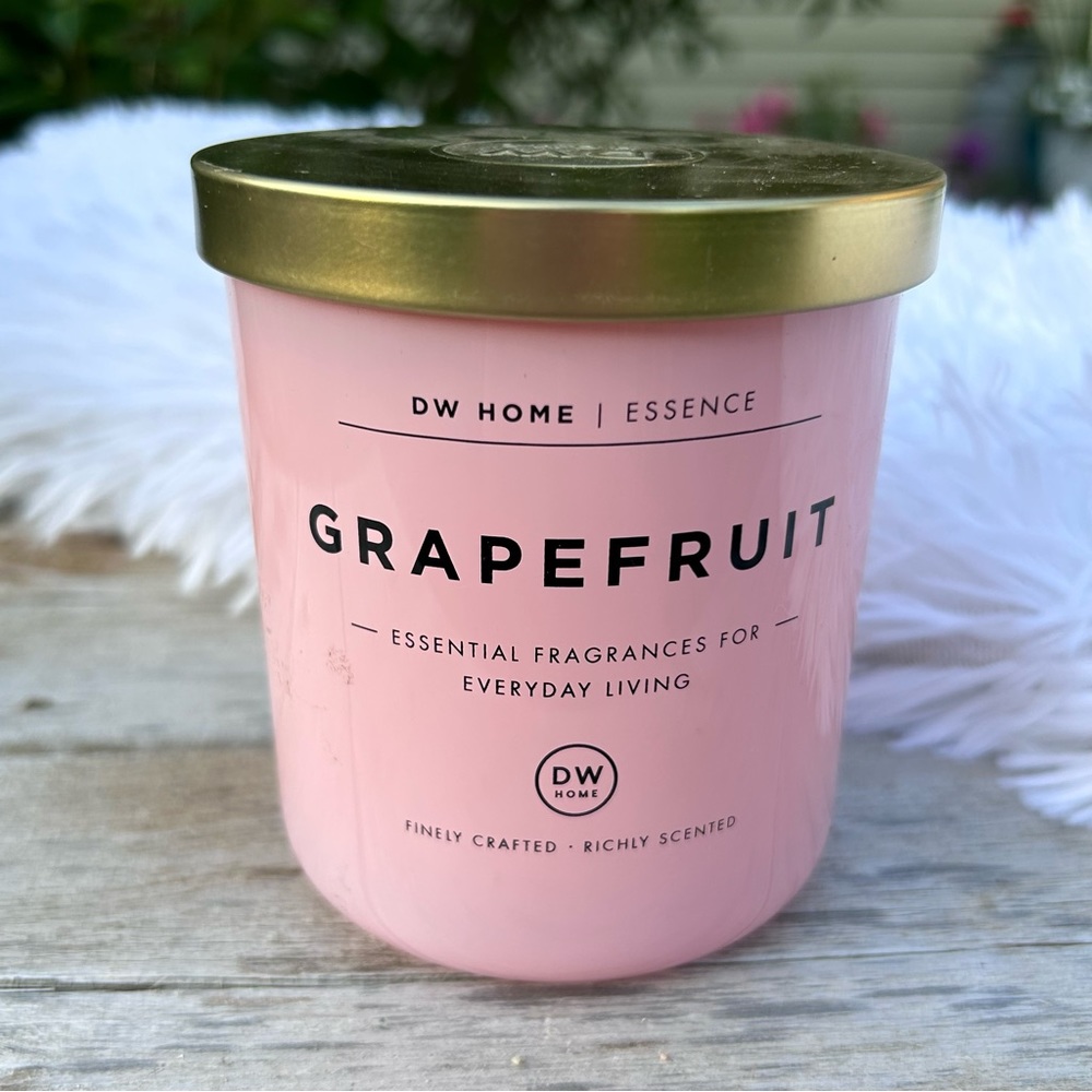 🩶5/$30 DW Home Grapefruit 9 oz Single Wick Pink Jarred Candle with Lid NEW